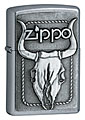 ZIPPO BULL SKULL - STREET CHROME