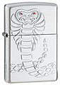 ZIPPO RED-EYED VIPER - SATIN SILVER