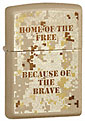 ZIPPO HOME OF THE FREE - CASHMERE CRACKLE