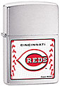 ZIPPO MLB CINCINNATI REDS - BRUSHED CHROME