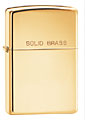 ZIPPO SOLID BRASS - HIGH POLISH BRASS