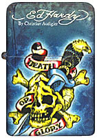 Ed Hardy Tattoo Lighter - Death Or Glory Design