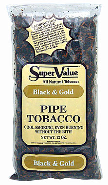Super Value Black & Gold Pipe Tobacco 12oz Bag