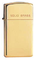 ZIPPO SLIM SOLID BRASS - HIGH POLISH BRASS