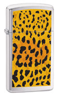 ZIPPO SLIM PANTHER FUR - BRUSHED CHROME