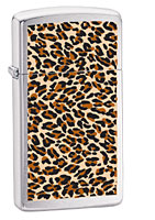 ZIPPO SLIM JAGUAR FUR - BRUSHED CHROME