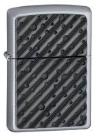 ZIPPO BUCKSHOT EMBLEM - SATIN CHROME