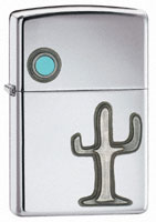 ZIPPO DESERT AFTERNOON EMBLEM - HIGH POLISH CHROME