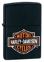ZIPPO H-D LOGO - BLACK MATTE