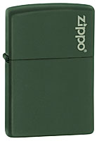 ZIPPO GREEN MATTE w/ ZIPPO LOGO