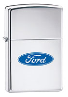 ZIPPO FORD OVAL - HIGH POLISH CHROME