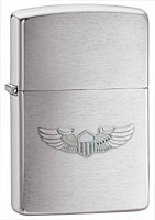 ZIPPO U.S. ARMY WINGS EMBLEM - BRUSHED CHROME