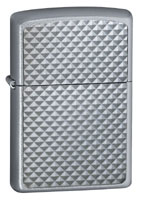 ZIPPO GREY DIAMONDS - SATIN CHROME