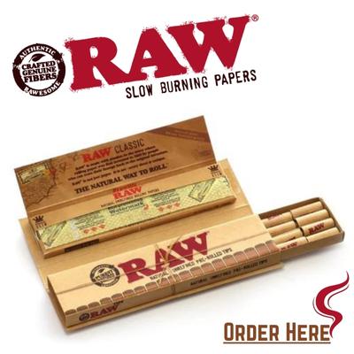 Raw 1.25 (1 1/4) Classic Cigarette Rolling Paper Full Box 24 pk~Factory  Sealed