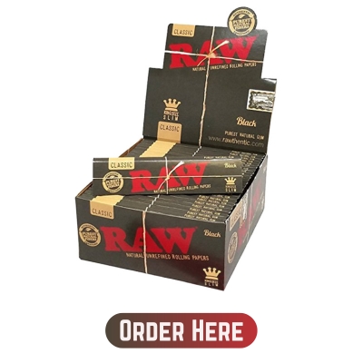 Raw 1.25 (1 1/4) Classic Cigarette Rolling Paper Full Box 24 pk~Factory  Sealed