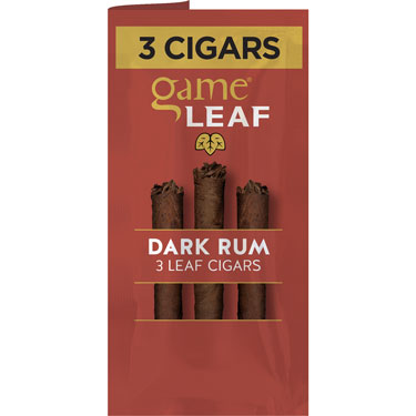 Game Leaf Cigarillos Dark Rum 10 Packs of 3