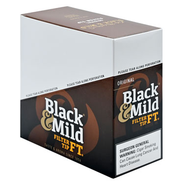 Black and Mild Filter Tip Cigars 110mm 10 5pks