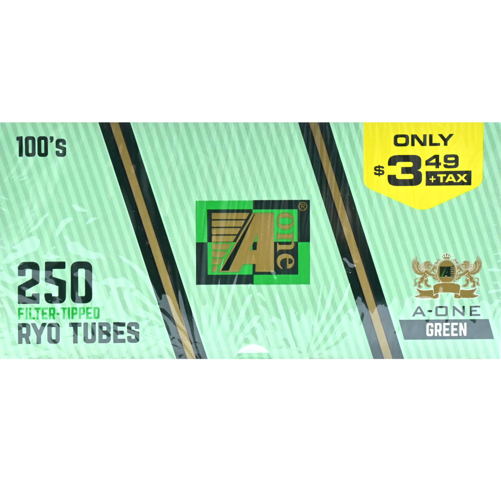 A One Cigarette Tubes Menthol 100s PP 3.49 250ct Box