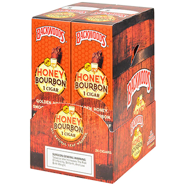 Honey Bourbon Backwoods Cigars, Machine Made Cigars