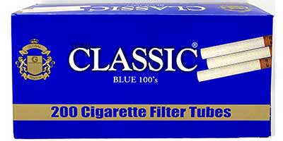 Classic Cigarette Tubes Blue 100 200ct