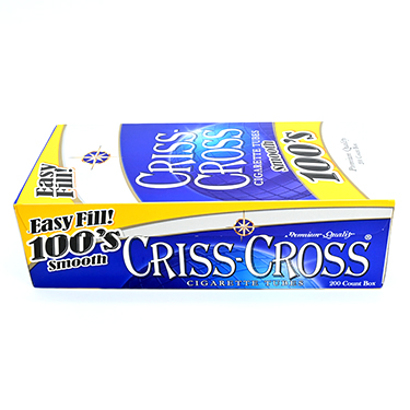 Criss Cross Cigarette Tubes Blue 100s 200ct