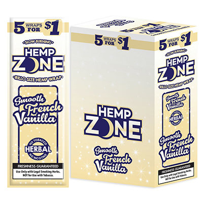 Hemp Zone Wraps Smooth French Vanilla 15 Pack