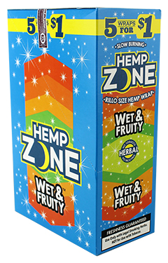 Hemp Zone Wraps Wet and Fruity 15 Pack
