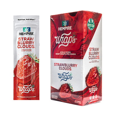 Hempire Hemp Wraps Straw Blurry Clouds 15 4 Packs