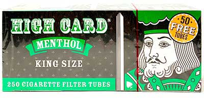 High Card Menthol King Size Cigarette Tubes 250ct