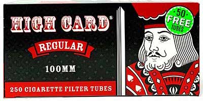 High Card  Regular 100 Size Cigarette Tubes 250ct