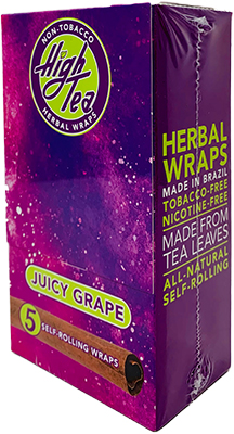 High Tea Juicy Grape Herbal Wraps 25 Packs of 5