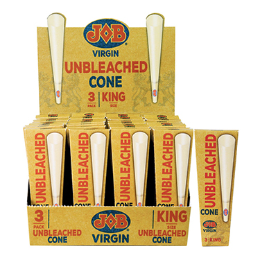 Job Virgin Unbleached Cones King Size 32ct 3pk
