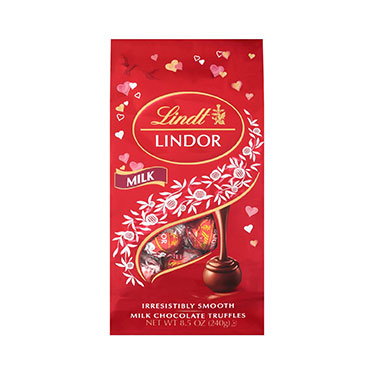 Lindt Valentines Day Lindor Milk Chocolate 8.5oz Bag