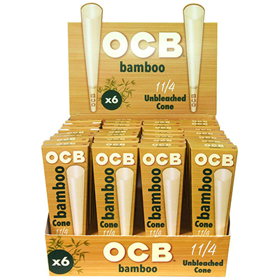 OCB Bamboo Cones 1.25 32 Packs of 6