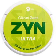 ZYN Ultra Nicotine Pouches Citrus Zest 9mg 5ct