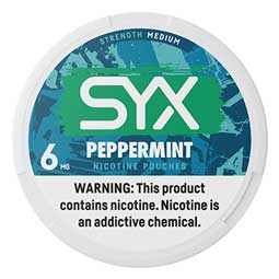 SYX Nicotine Pouches Peppermint 6mg 5ct