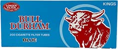 Bull Durham Cigarette Tubes Blue King Size 200ct