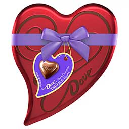 Dove Dark Chocolate Truffles Valentines Day Heart Tin 5.82oz