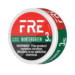 FRE Nicotine Pouches Wintergreen 3mg 5ct