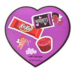 Hersheys Kit Kat Reeses Minis Assorted 6.4oz Heart Box