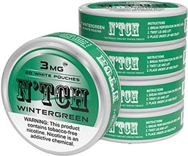 N'TCH Nicotine Pouches Wintergreen 3mg 5ct
