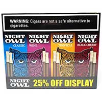 Night Owl Variety Display Pipe Tobacco Cigars 120ct