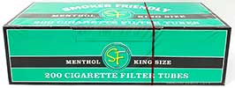 Smoker Friendly Cigarette Tubes Green King Size 200ct