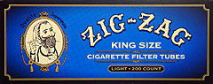 Zig Zag Cigarette Tubes Light King Size 200ct Box