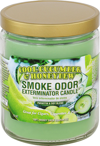 Smoke Odor Exterminator Candle Cool Cucumber and Honeydew
