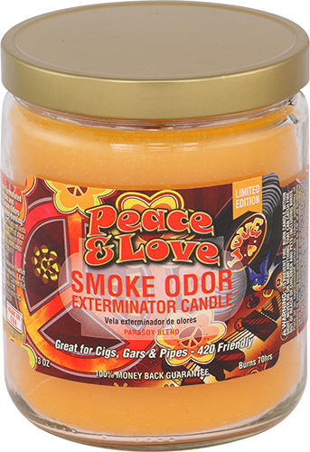 Smoke Odor Exterminator Candle Peace and Love