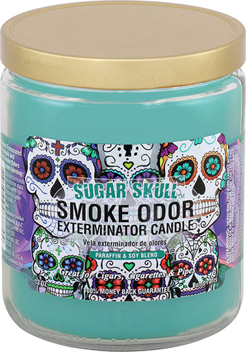 Smoke Odor Exterminator Candle Sugar Skull