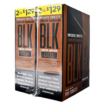 Swisher Sweets BLK Cocoa Tip Cigarillos 30ct