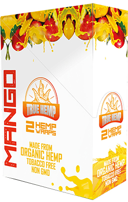 True Hemp Wraps Mango 25 Packs of 2