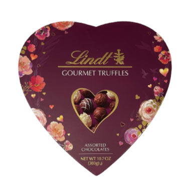 Lindt Valentines Day Gourmet Truffles 19ct Heart Box